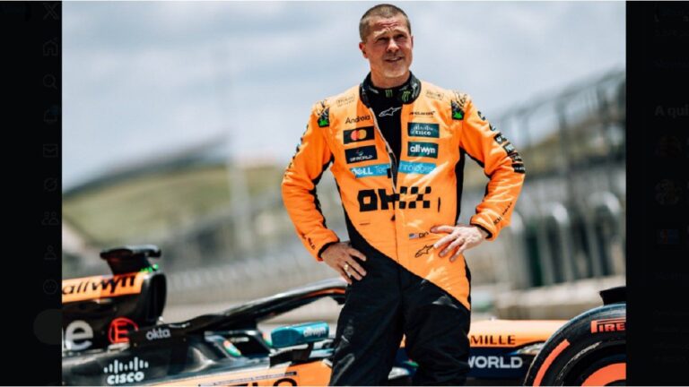 Brad Pitt manejó el McLaren de Lando Norris tras el estreno de «Fórmula 1: La Película»